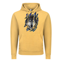 Vintage Mustard wolf scratch mark Vintage Hoodie - RanaPortraitStore
