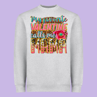 My Favorite Calls Me Mama Heavyweight Sweatshirt Designed By Texasbilliewilder
