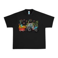 Black 4th of july tractor Urban Heavy Tee - CowGirlArtShop