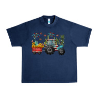 Navy 4th of july tractor Urban Heavy Tee - CowGirlArtShop