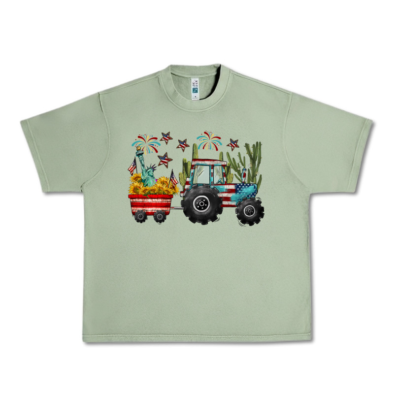4th Of July Tractor Urban Heavy Tee by CowGirlArtShop | Teevron