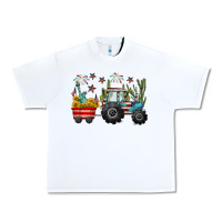 White 4th of july tractor Urban Heavy Tee - CowGirlArtShop