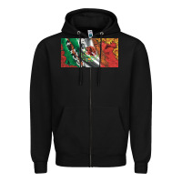 Black mexico flag cowhide leopard sunflower and roses licanse  plate Zipper Hoodie - Artiststas