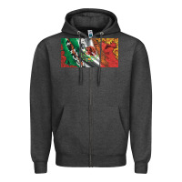 Charcoal Heather mexico flag cowhide leopard sunflower and roses licanse  plate Zipper Hoodie - Artiststas