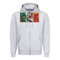Heather Grey mexico flag cowhide leopard sunflower and roses licanse  plate Zipper Hoodie - Artiststas