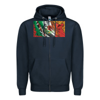 Navy mexico flag cowhide leopard sunflower and roses licanse  plate Zipper Hoodie - Artiststas