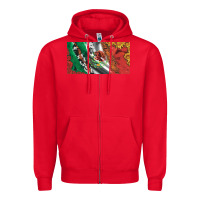 Red mexico flag cowhide leopard sunflower and roses licanse  plate Zipper Hoodie - Artiststas