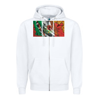 White mexico flag cowhide leopard sunflower and roses licanse  plate Zipper Hoodie - Artiststas