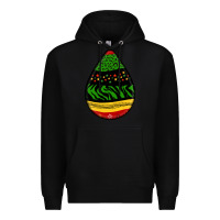 Black teardrop african pattern Premium Hoodie - BundleAndBundleShop
