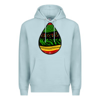 Blue Mist teardrop african pattern Premium Hoodie - BundleAndBundleShop