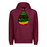Burgundy teardrop african pattern Premium Hoodie - BundleAndBundleShop