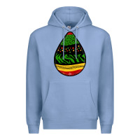 Colony Blue teardrop african pattern Premium Hoodie - BundleAndBundleShop