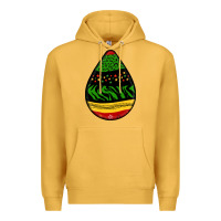 Mustard teardrop african pattern Premium Hoodie - BundleAndBundleShop
