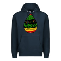 Navy teardrop african pattern Premium Hoodie - BundleAndBundleShop