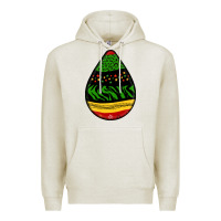 Oatmeal Heather teardrop african pattern Premium Hoodie - BundleAndBundleShop