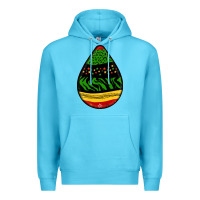 Ocean Blue teardrop african pattern Premium Hoodie - BundleAndBundleShop