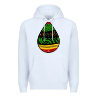 White teardrop african pattern Premium Hoodie - BundleAndBundleShop