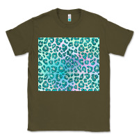 Army Green turquoise leopard glitter Classic Tee - JahusDesignShop