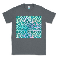 Charcoal Heather turquoise leopard glitter Classic Tee - JahusDesignShop