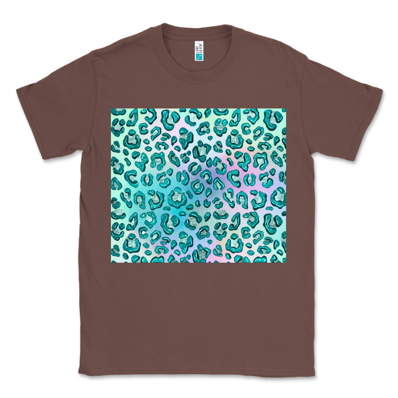 Turquoise Leopard Glitter Classic Tee by JahusDesignShop | Teevron