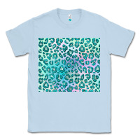 Dusty Blue turquoise leopard glitter Classic Tee - JahusDesignShop