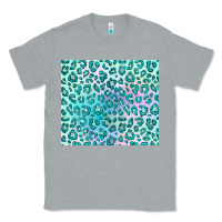 Heather Grey turquoise leopard glitter Classic Tee - JahusDesignShop