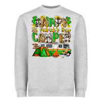 Heather Grey happy st. patrick's day camper Heavyweight Sweatshirt - Zillion Design Studio