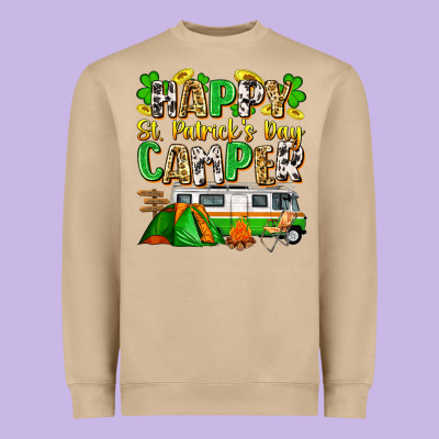 Happy St. Patrick's Day Camper Heavyweight Sweatshirt Designed By Zillion Design Studio