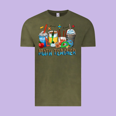 Math Teacher Coffee Cups Vintage Tee Designed By Zillion Design Studio