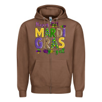 Chestnut happy mardi gras y'all Zipper Hoodie - AdoDesignShop