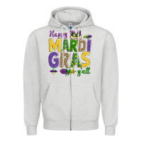 Happy Mardi Gras Y'all Zipper Hoodie | Teevron