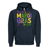 Navy happy mardi gras y'all Zipper Hoodie - AdoDesignShop