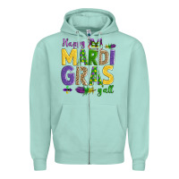 Seafoam happy mardi gras y'all Zipper Hoodie - AdoDesignShop