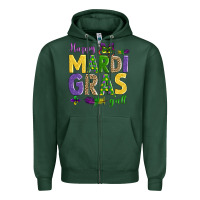 Sports Green happy mardi gras y'all Zipper Hoodie - AdoDesignShop