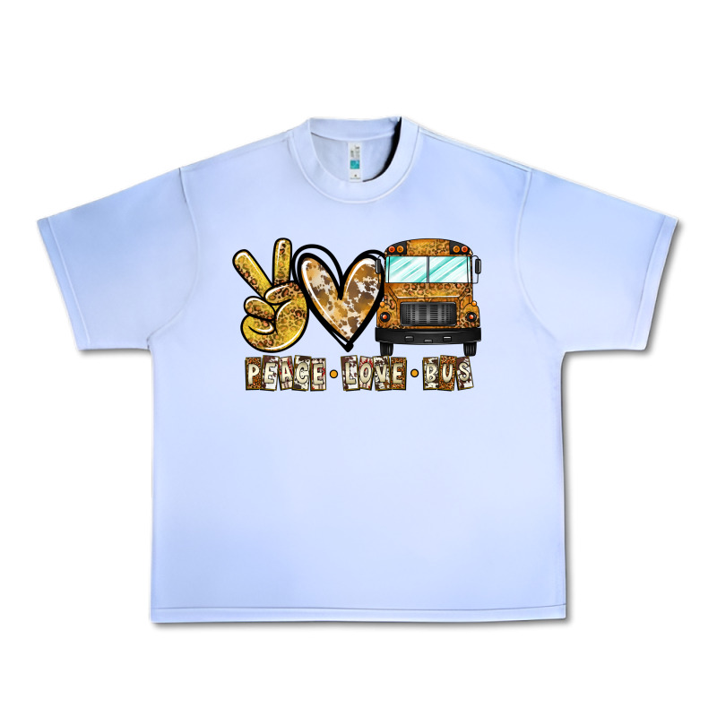 Peace Love Bus Urban Heavy Tee by CowhideDigitalArt | Teevron
