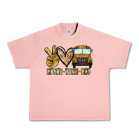 Salmon peace love bus Urban Heavy Tee - CowhideDigitalArt