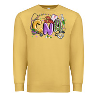 Antique Gold cna mardi gras Premium Sweatshirt - MaliasSmallBusiness