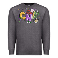 Charcoal Heather cna mardi gras Premium Sweatshirt - MaliasSmallBusiness