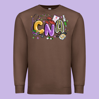 Cna Mardi Gras Premium Sweatshirt Designed By Maliassmallbusiness
