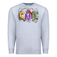 Heather Grey cna mardi gras Premium Sweatshirt - MaliasSmallBusiness