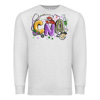 Oatmeal Heather cna mardi gras Premium Sweatshirt - MaliasSmallBusiness