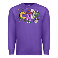 Purple cna mardi gras Premium Sweatshirt - MaliasSmallBusiness