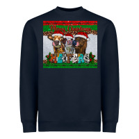 Navy merry christmas heifers Heavyweight Sweatshirt - RanaPortraitStore