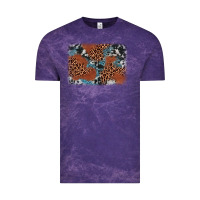 Cloud Purple leopard cowhide background Vintage Tee - BarkalooDesign