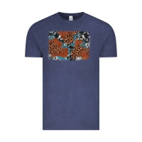 Vintage Denim leopard cowhide background Vintage Tee - BarkalooDesign