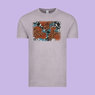 Leopard Cowhide Background Vintage Tee Designed By Barkaloodesign