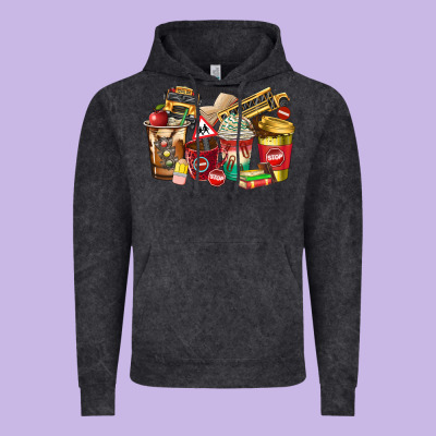 School Bus Driver Coffee Cups Vintage Hoodie Designed By Texasbilliewilder
