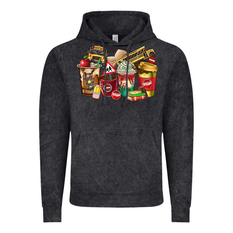 School Bus Driver Coffee Cups Vintage Hoodie by texasbilliewilder | Teevron