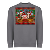 Storm merry christmas cow pig and horse Heavyweight Sweatshirt - RanaPortraitStore
