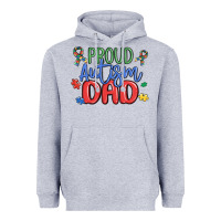 Heather Grey proud autism dad Heavyweight Hoodie - MaliasSmallBusiness